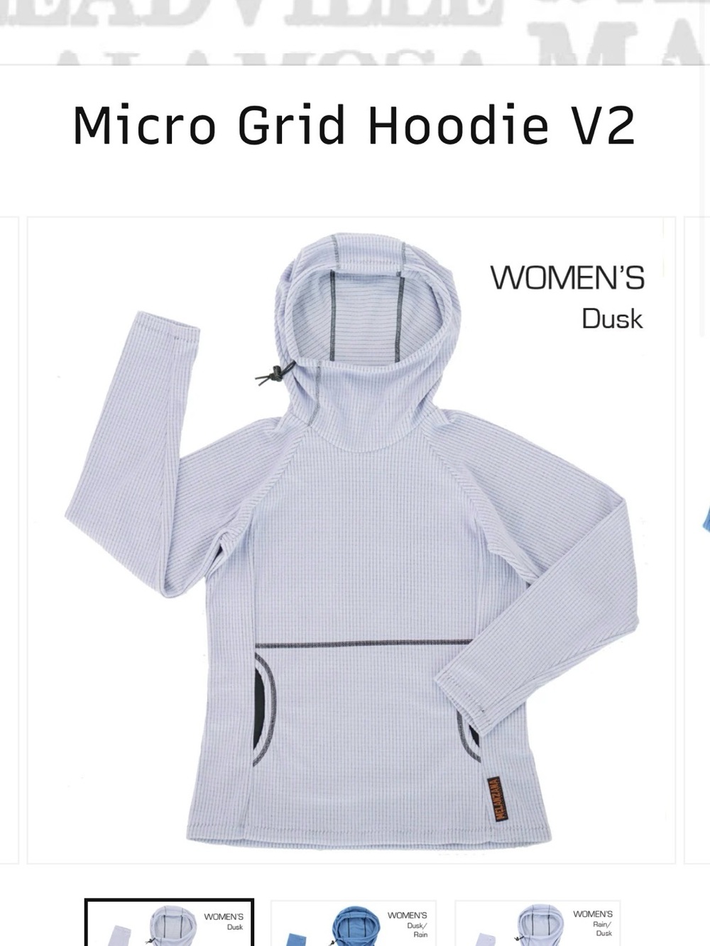 Melanzana Micro Grid Hoodie V2 - Dusk Light Blue